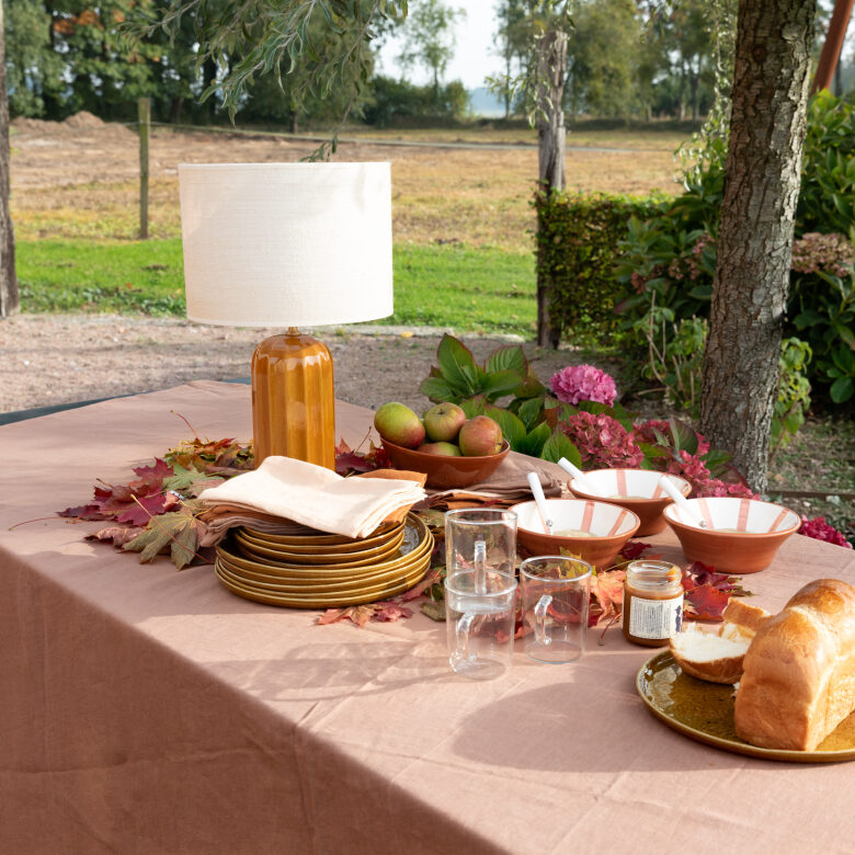 Nappe en lin lavé Noisette - Embrin