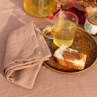 Nappe en lin lavé Noisette