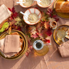 Nappe en lin lavé Noisette