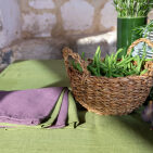 Serviettes de table en lin lavé Vert Olive (lot de 4)