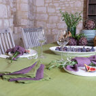 Serviettes de table en lin lavé Vert Olive (lot de 4)