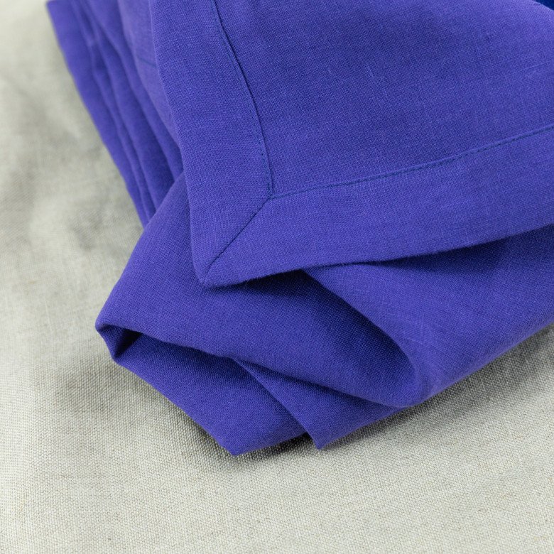 Serviettes de table en lin lavé Indigo (lot de 4) - Embrin