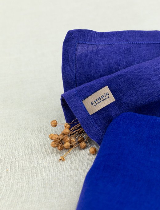 Serviettes de table en lin lavé Indigo (lot de 4)