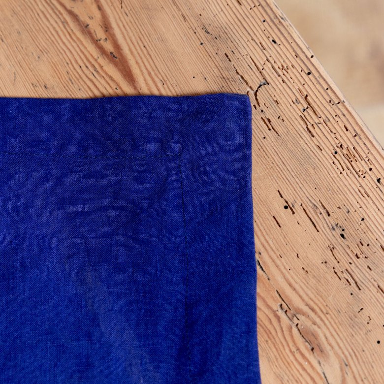 Serviettes de table en lin lavé Indigo (lot de 4) - Embrin