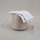 Serviettes de table en lin lavé Rayure Naturel (lot de 4)