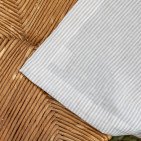 Serviettes de table en lin lavé Rayure Naturel (lot de 4)