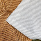 Serviettes de table en lin lavé Rayure Naturel (lot de 4)