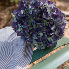 Serviettes de table en lin lavé Rayure Prune (lot de 4)