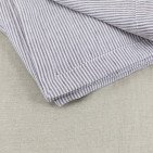 Serviettes de table en lin lavé Rayure Prune (lot de 4)