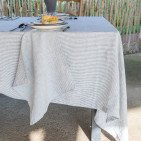 Serviettes de table en lin lavé Rayure Silex (lot de 4)