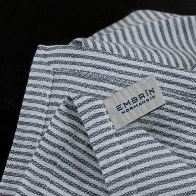 Serviettes de table en lin lavé Rayure Silex (lot de 4)