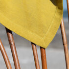 Serviettes de table en lin lavé Jaune Ambre (lot de 4)