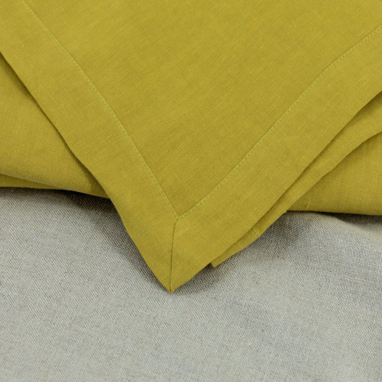 Serviettes de table en lin lavé Jaune Ambre (lot de 4) - Embrin