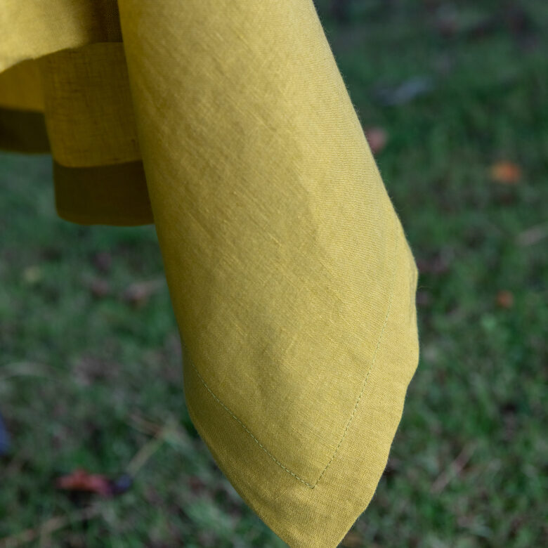 Nappe en lin lavé Jaune Ambre - Embrin