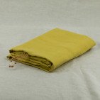 Nappe en lin lavé Jaune Ambre