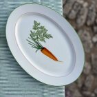 Nappe en lin lavé Rayure Sauge