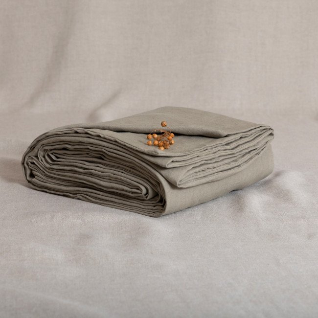 Housse de couette en lin lavé Vert Laurier