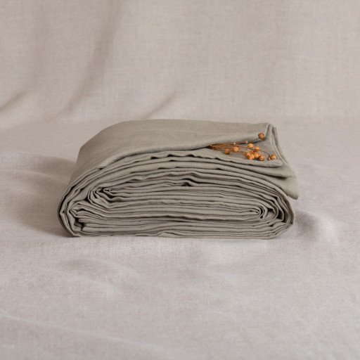 Housse de couette en lin lavé Vert Laurier