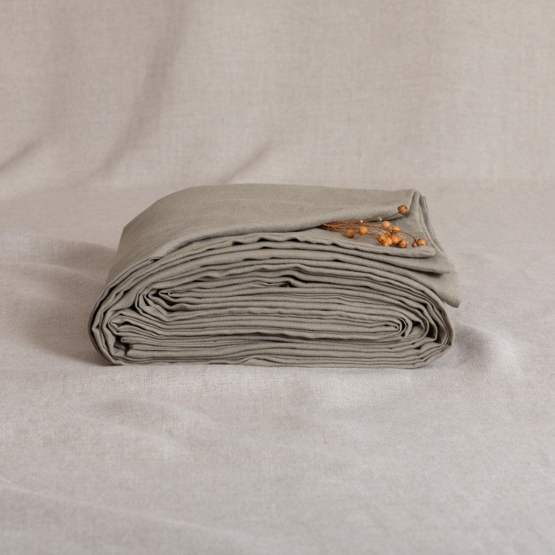 Housse de couette en lin lavé Vert Laurier - Embrin