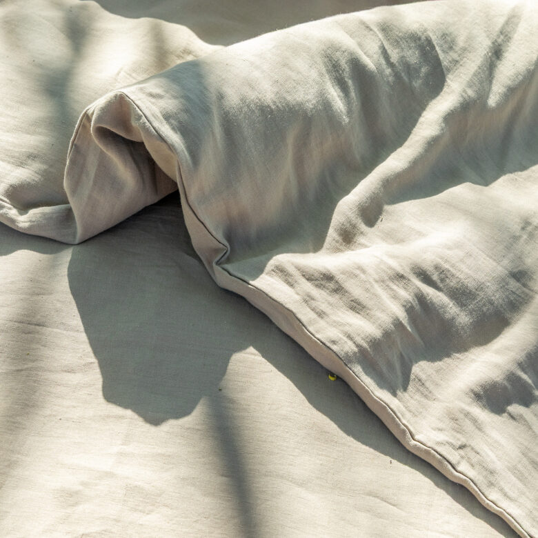 Housse de couette en lin lavé Vert Laurier - Embrin