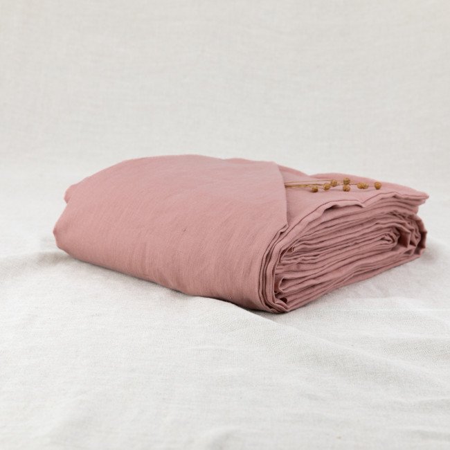 Housse de couette en lin lavé Terre Cuite