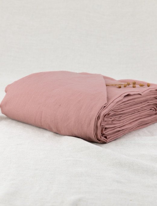 Housse de couette en lin lavé Terre Cuite