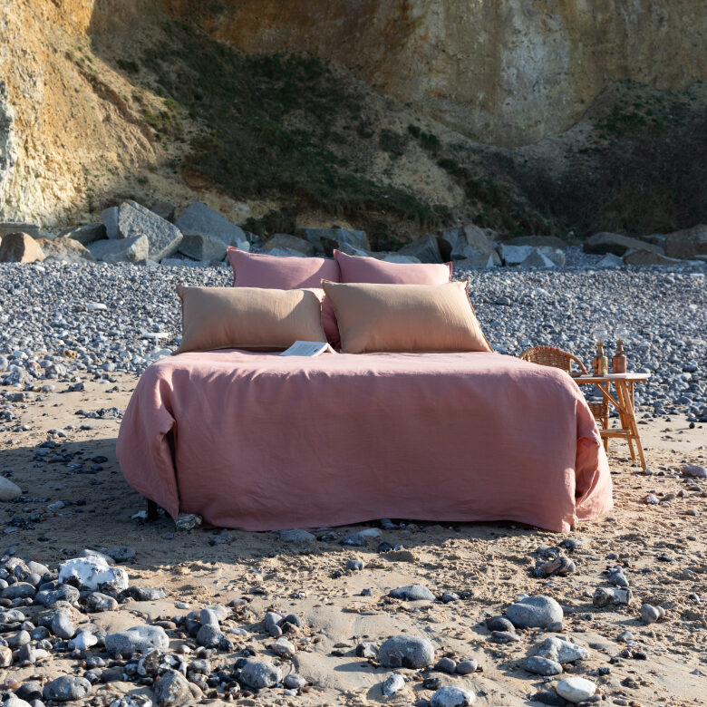 Housse de couette en lin lavé Terre Cuite - Embrin