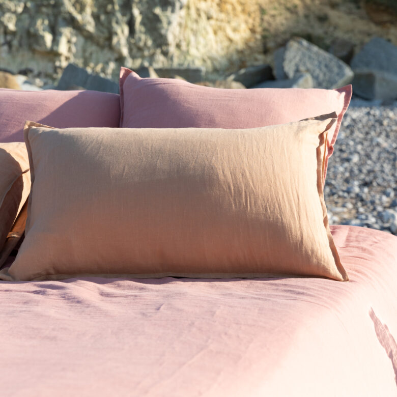 Washed linen duvet cover Terracotta - Embrin