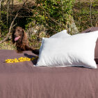 Housse de couette en lin lavé Châtaigne