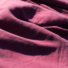 Housse de couette en lin lavé Rouge Grenat