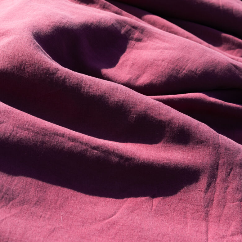 Housse de couette en lin lavé Rouge Grenat - Embrin