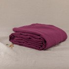 Housse de couette en lin lavé Rouge Grenat