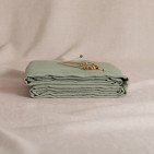Drap housse en lin lavé Vert Laurier