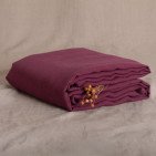 Drap Housse en lin lavé Rouge Grenat