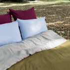 Flat sheet in laurel green washed linen