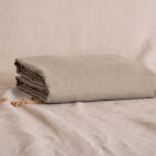 Flat sheet in laurel green washed linen