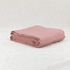 Drap plat en lin lavé Terre Cuite