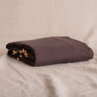 Drap Plat en lin lavé Châtaigne