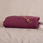 Drap Plat en lin lavé Rouge Grenat