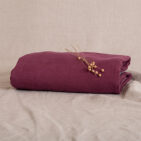 Drap Plat en lin lavé Rouge Grenat