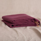 Drap Plat en lin lavé Rouge Grenat