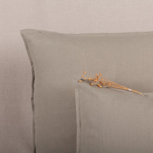 Taie d'oreiller en lin lavé Vert Laurier