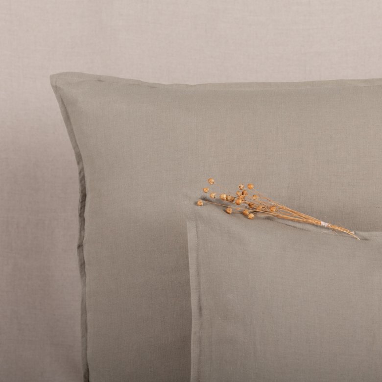 Taie d'oreiller en lin lavé Vert Laurier - Embrin