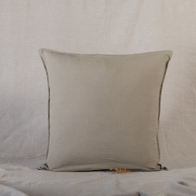 Taie d'oreiller en lin lavé Vert Laurier