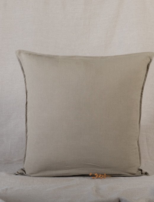 Taie d'oreiller en lin lavé Vert Laurier