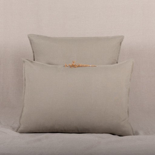 Taie d'oreiller en lin lavé Vert Laurier