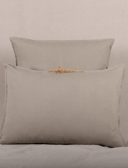 Taie d'oreiller en lin lavé Vert Laurier