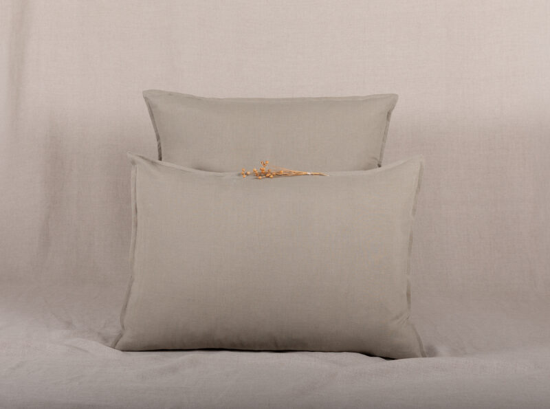 Taie d'oreiller en lin lavé Vert Laurier