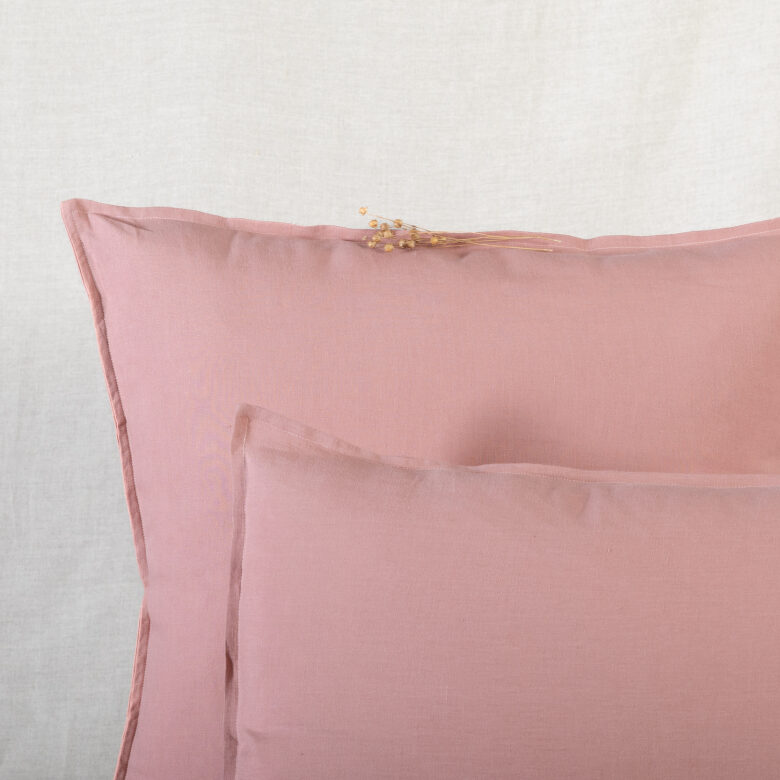 Taie d'oreiller en lin lavé Terre Cuite - Embrin