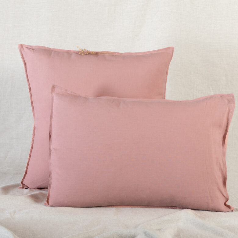 Taie d'oreiller en lin lavé Terre Cuite - Embrin